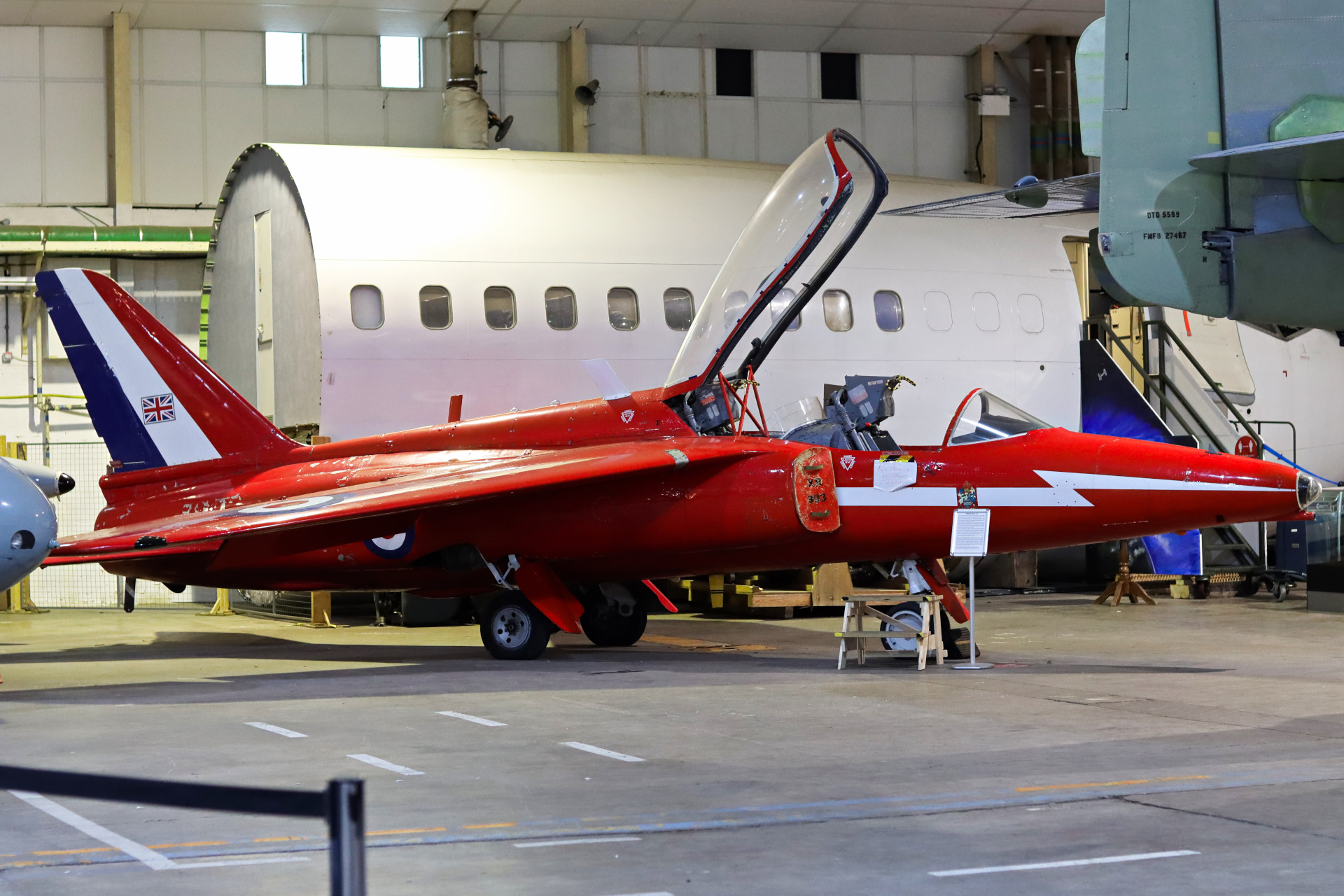 Full size: ROYAL AIR FORCE  Folland Gnat T.1 XR993 at St. Athan Airport