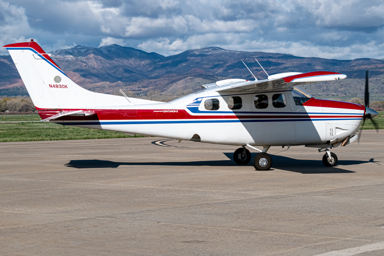 Full size: PRIVATE Cessna 210 N4830K at Vance Brand Airport