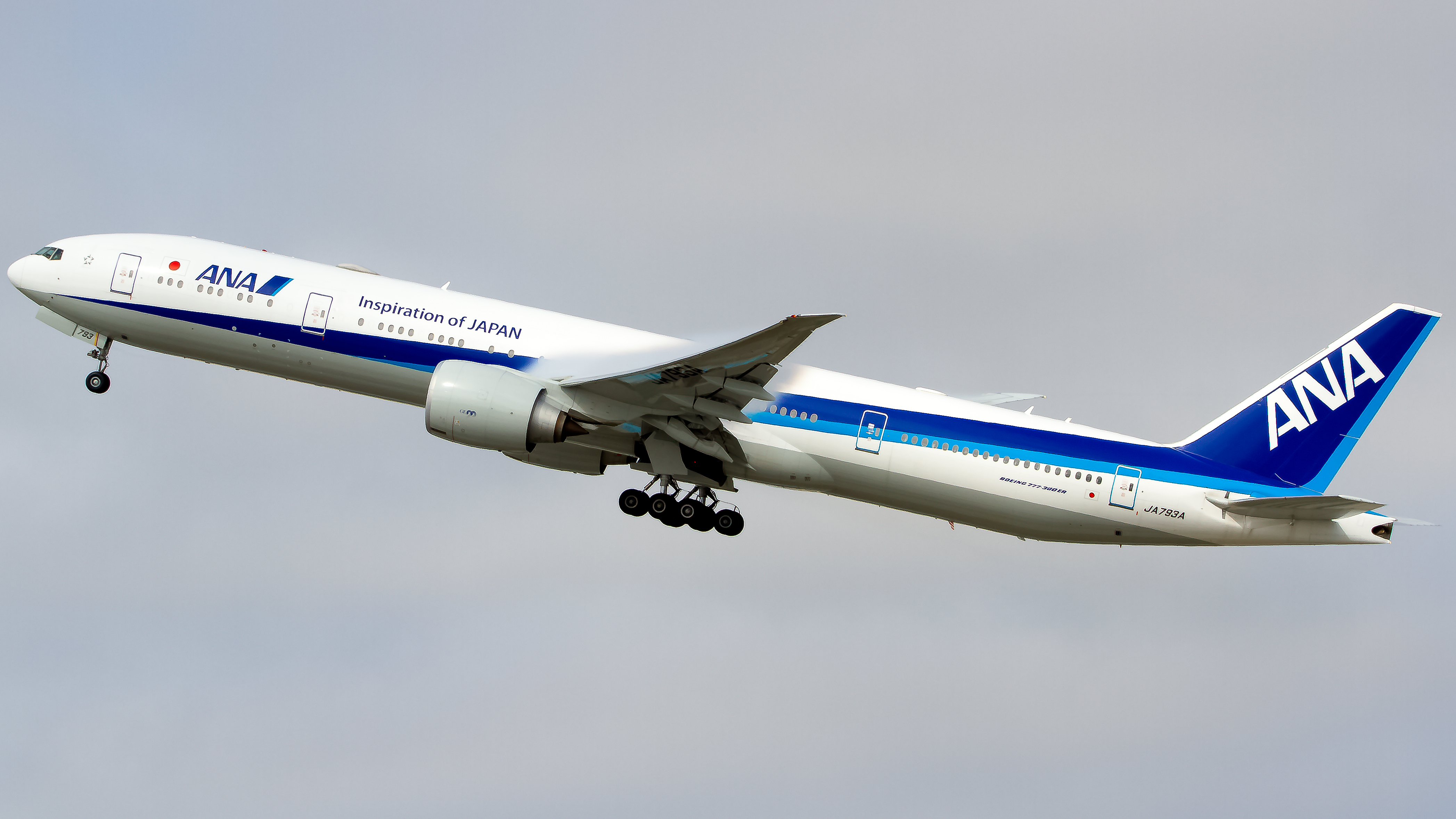 Full size: All Nippon Airways Boeing 777-300 JA793A at Los Angeles International Airport