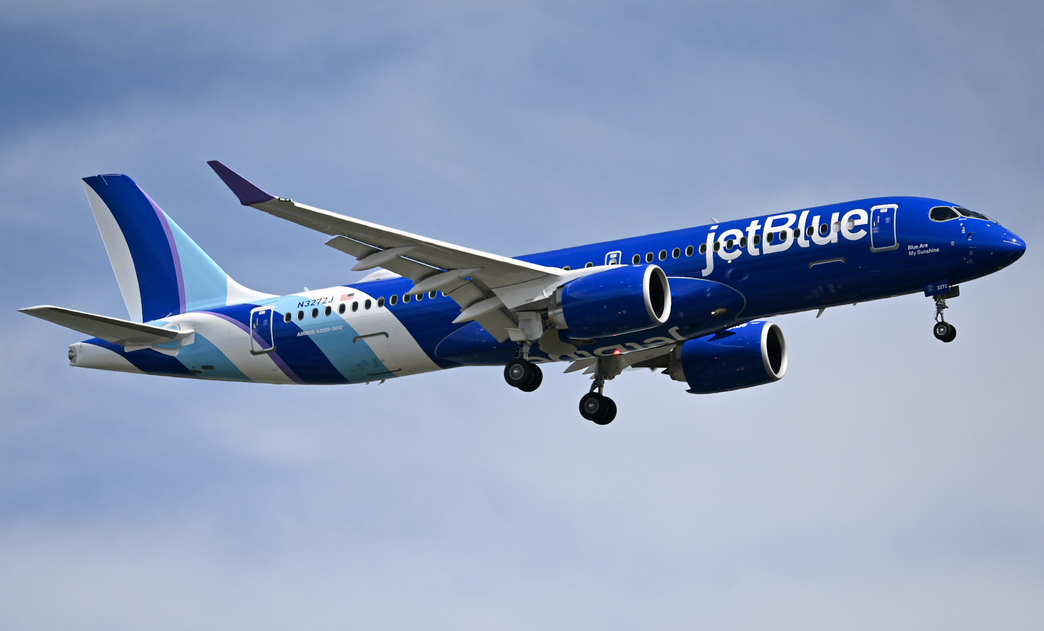 Full size: JetBlue Airways Airbus A220-300 N3272J at General Edward Lawrence Logan International Airport