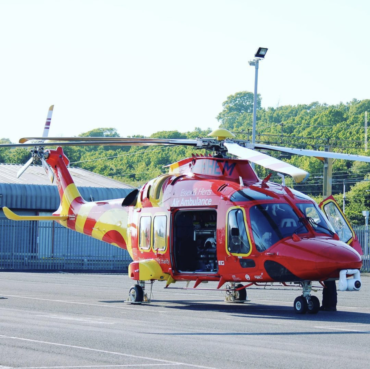Full size: Essex & Herts Air Ambulance  Augusta Westland 169 G-HHEM at London Southend Airport