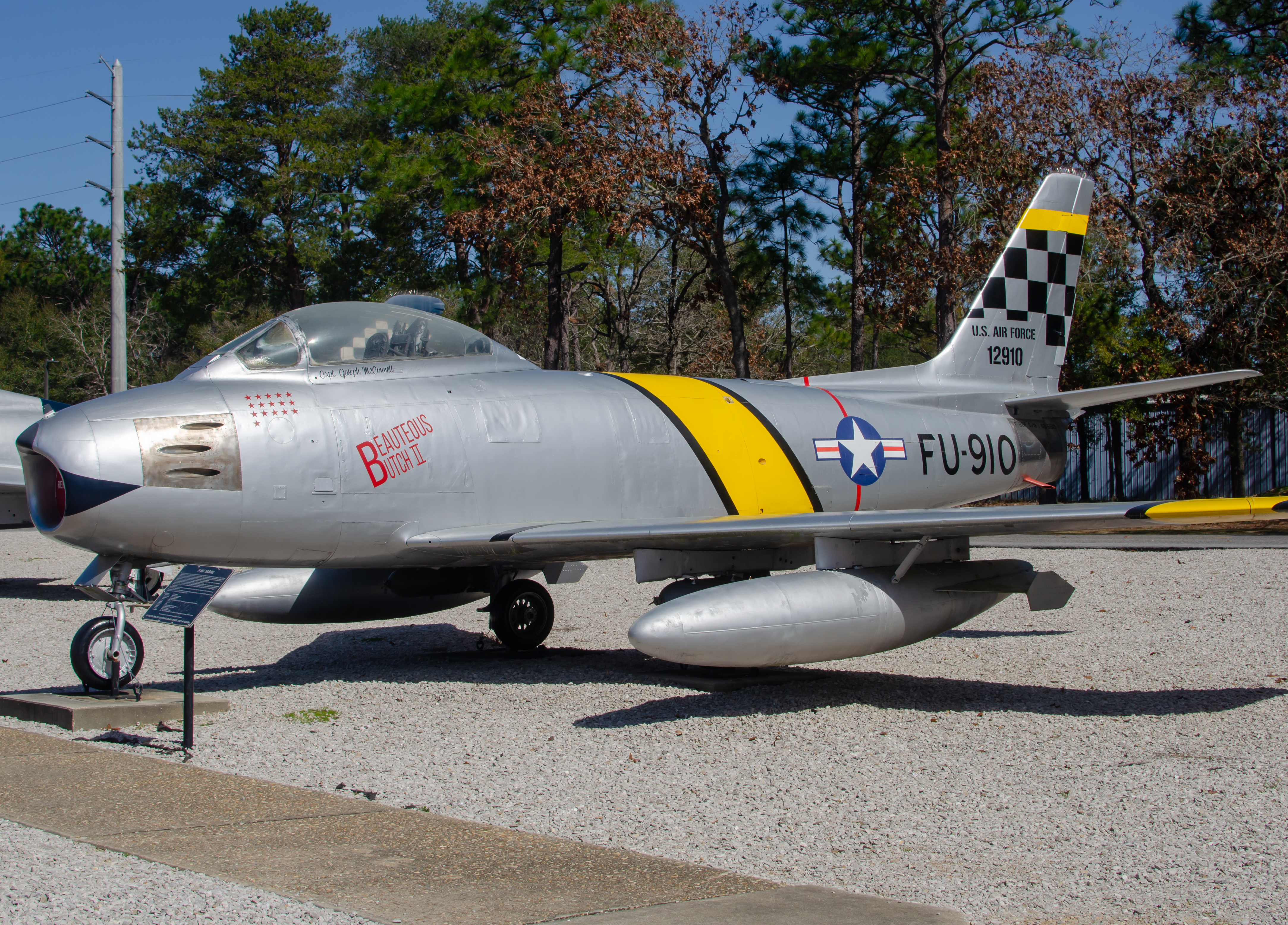 Full size: USAF - United States Air Force North American F-86 Sabre 512910 at Eglin Air Force Base/Destin-Fort Walton Beach Airport