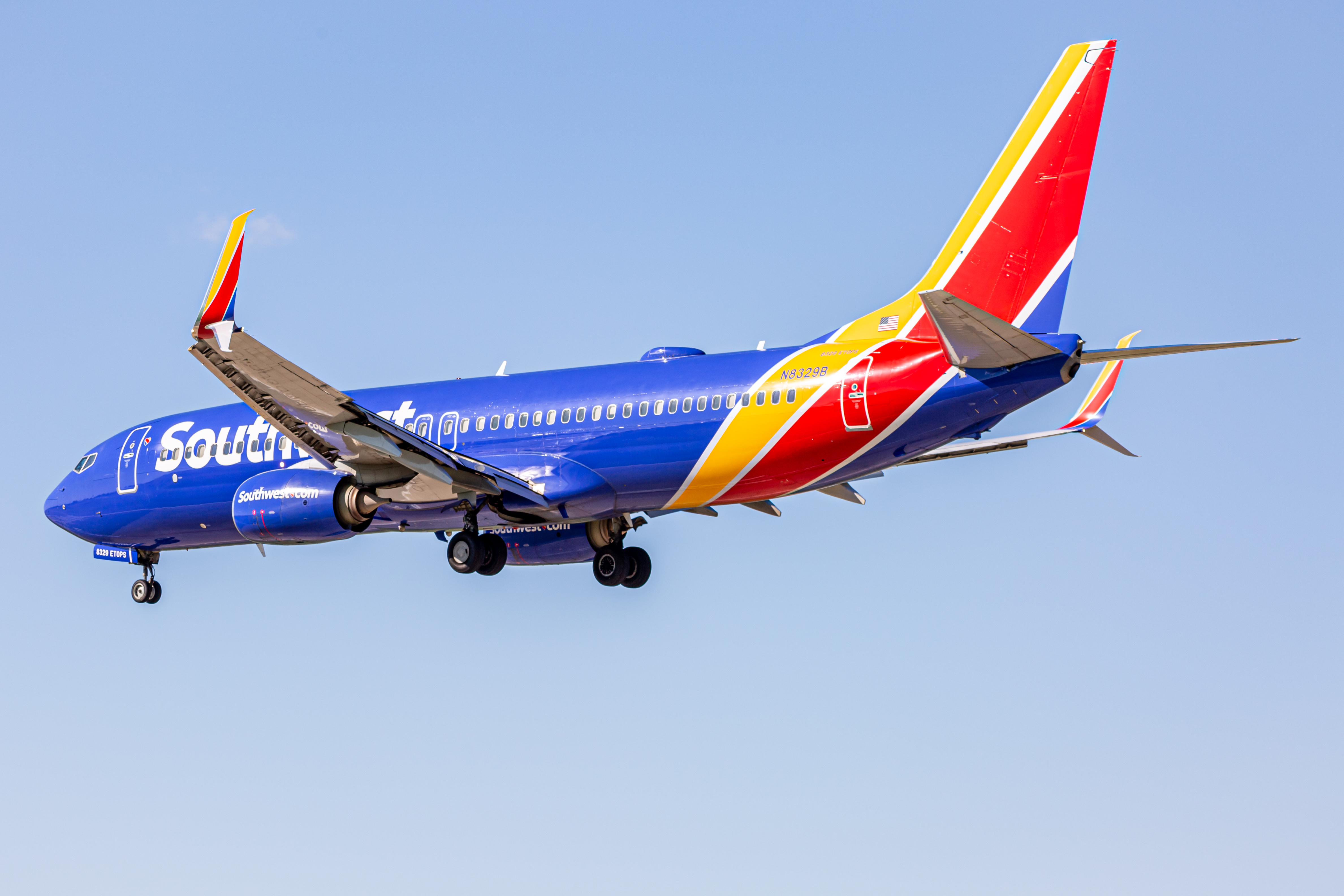 Full size: Southwest Airlines Boeing 737-800 N8329B at Baltimore/Washington International Thurgood Marshall Airport