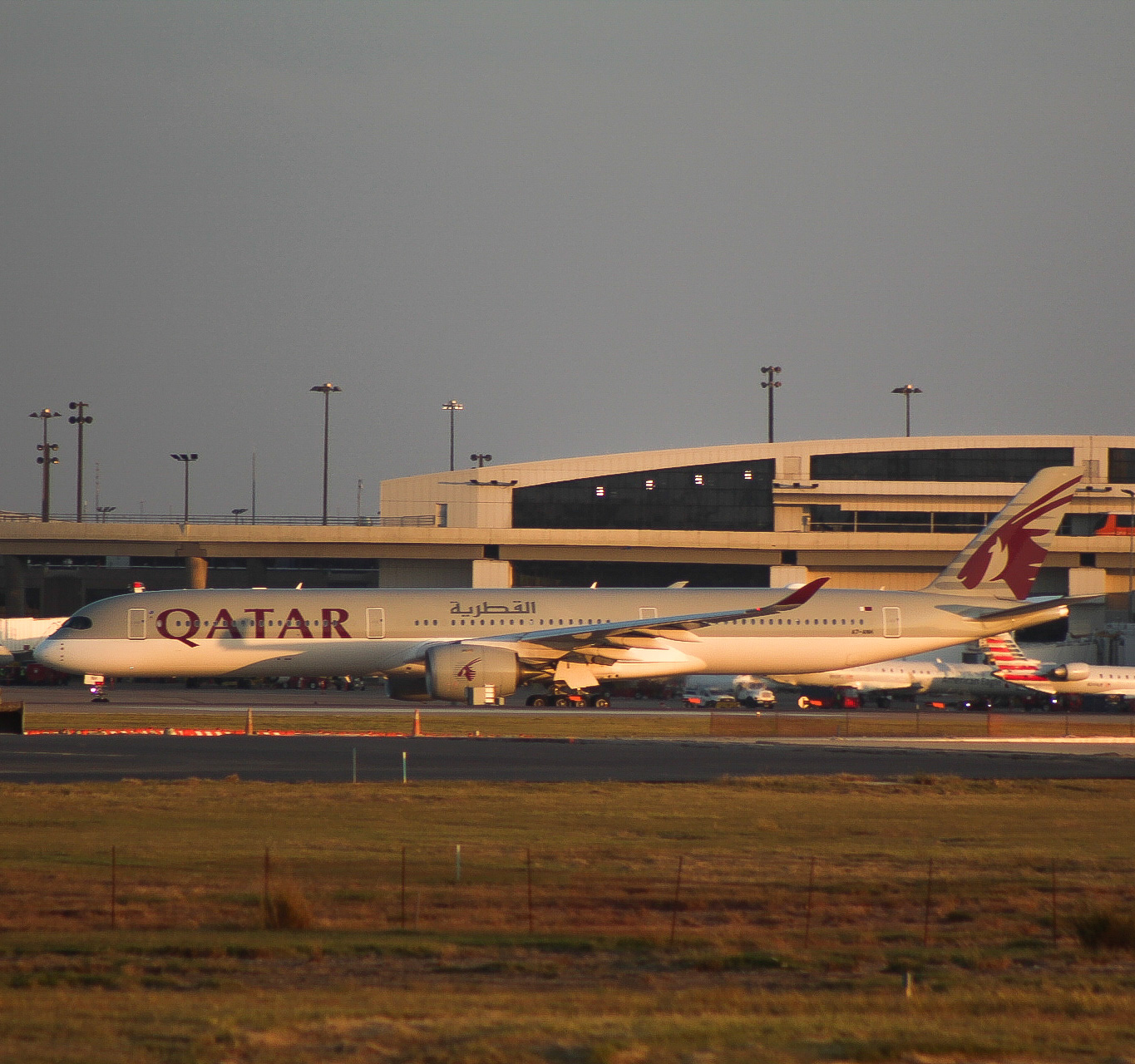 Full size: Qatar Airways Airbus A350-1000 A7-ANK at Dallas-Fort Worth International Airport