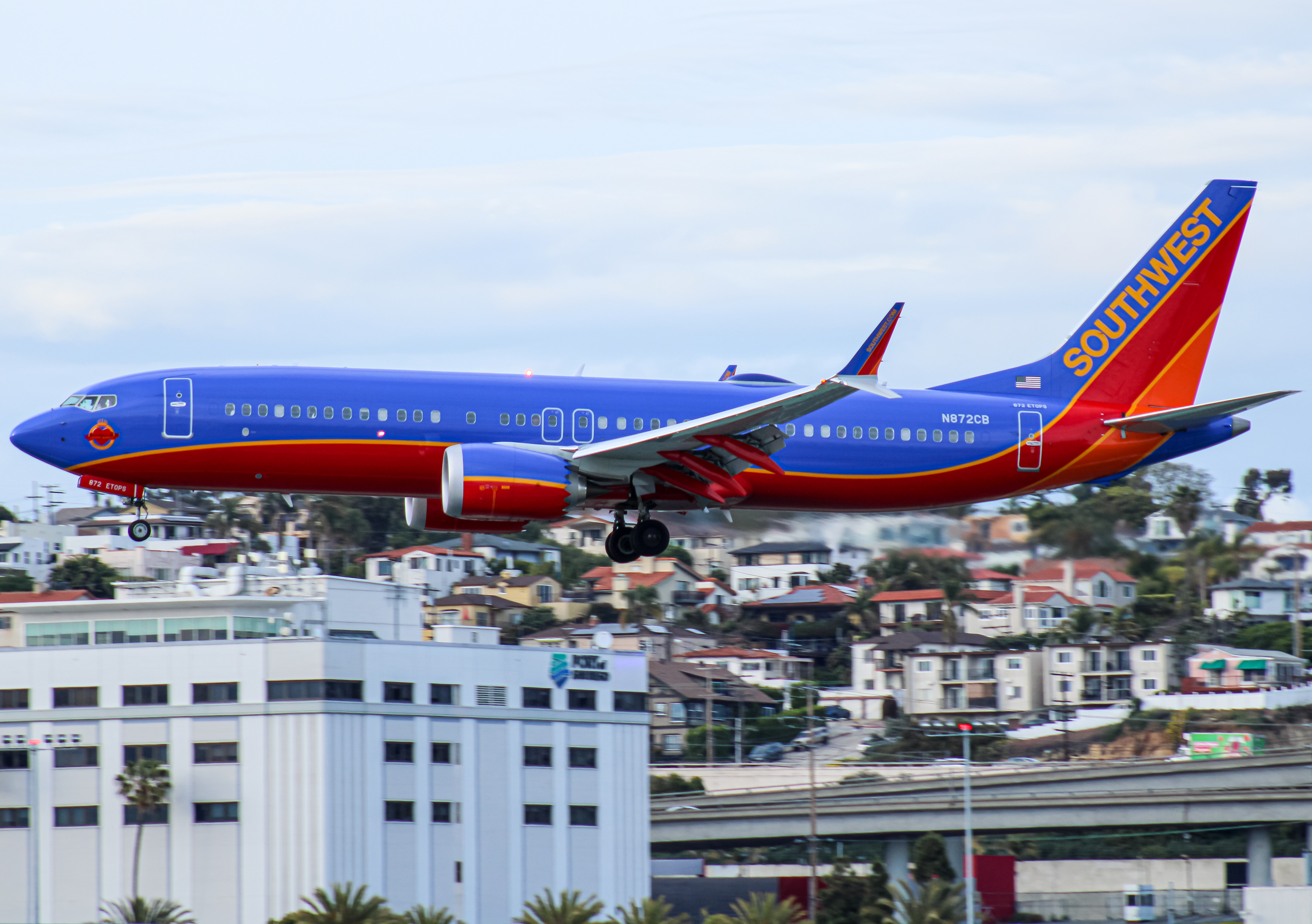 Full size: Southwest Airlines Boeing 737 MAX 8 N872CB at San Diego International Airport