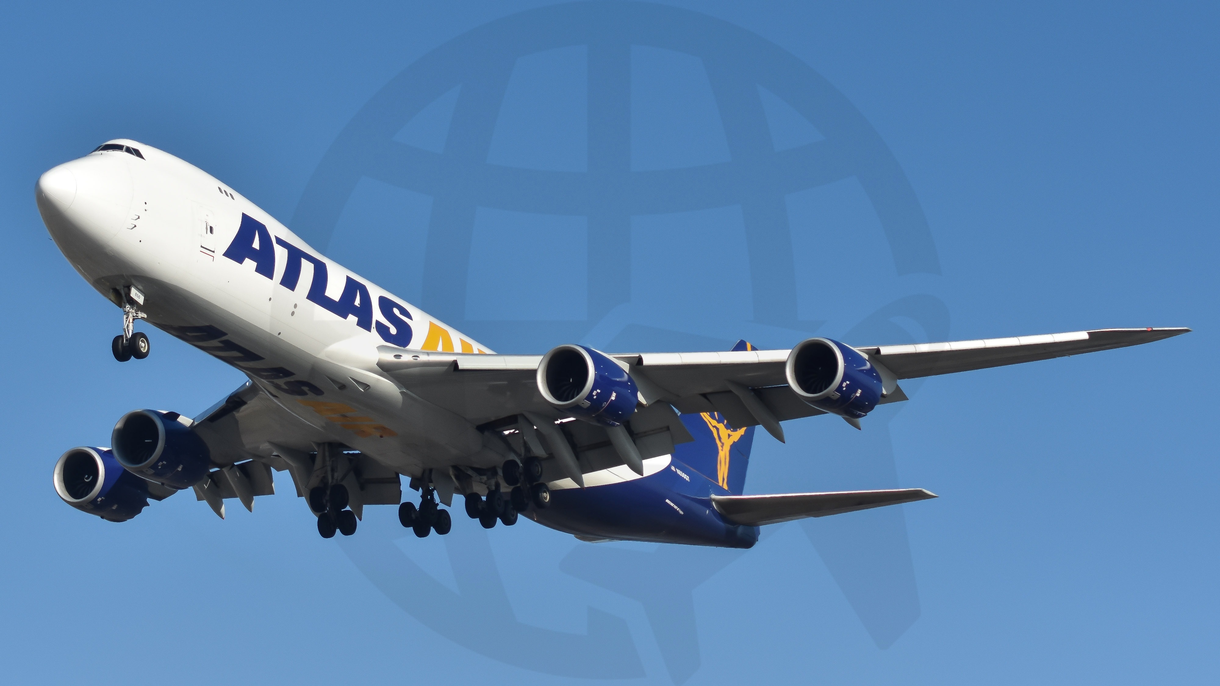 Full size: Atlas Air Boeing 747-8F N850GT at Chicago O'Hare International Airport