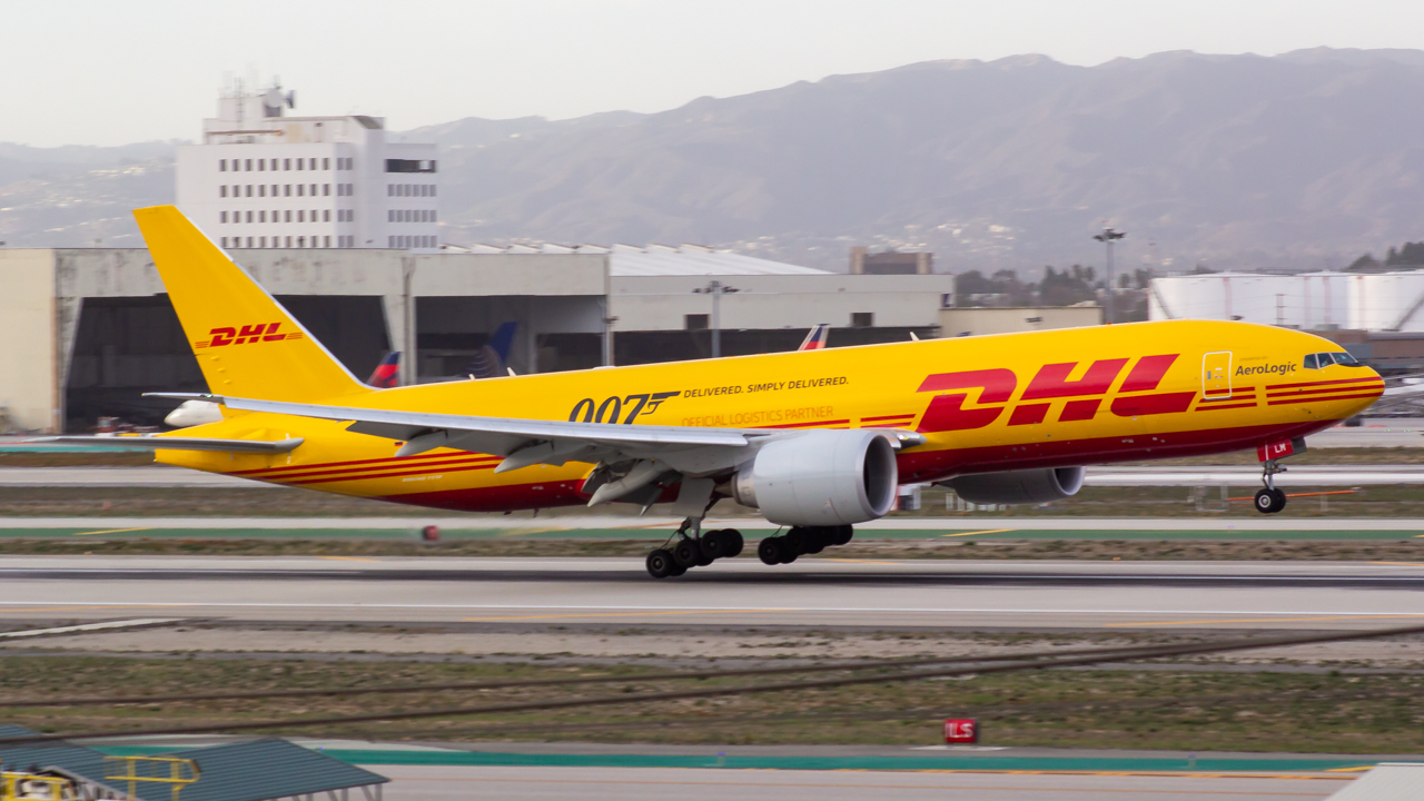 Full size: DHL Boeing 777-F D-AALM at Los Angeles International Airport