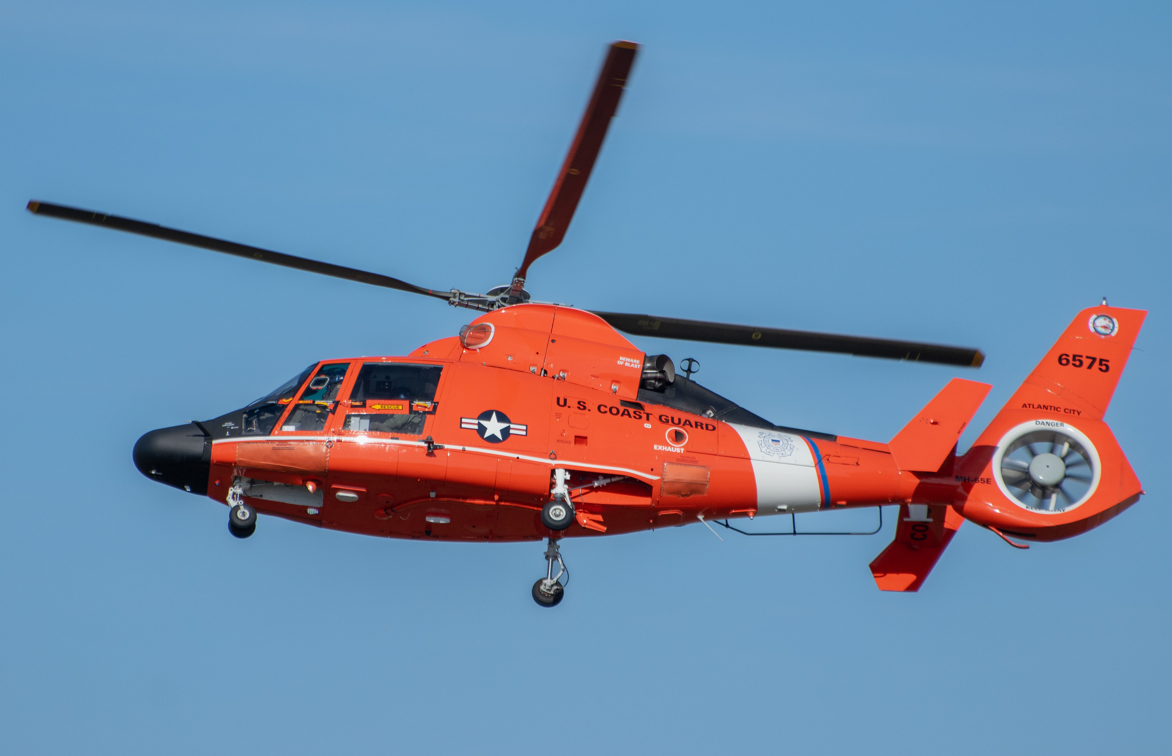 Full size: USCG Eurocopter MH-65M 6575 at Atlantic City International Airport