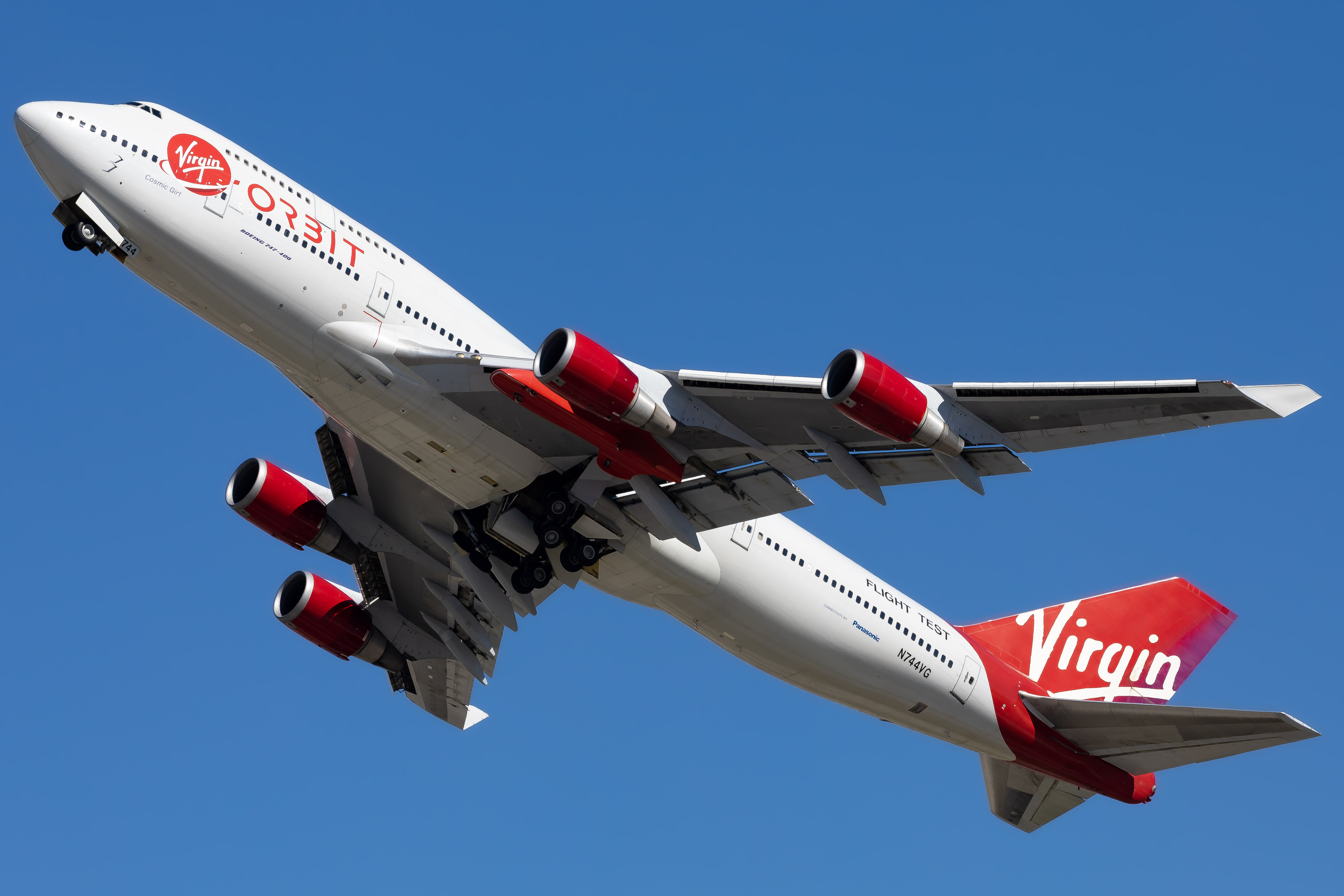 Full size: Virgin Orbit Boeing 747-400 N744VG at Fort Lauderdale/Hollywood International Airport