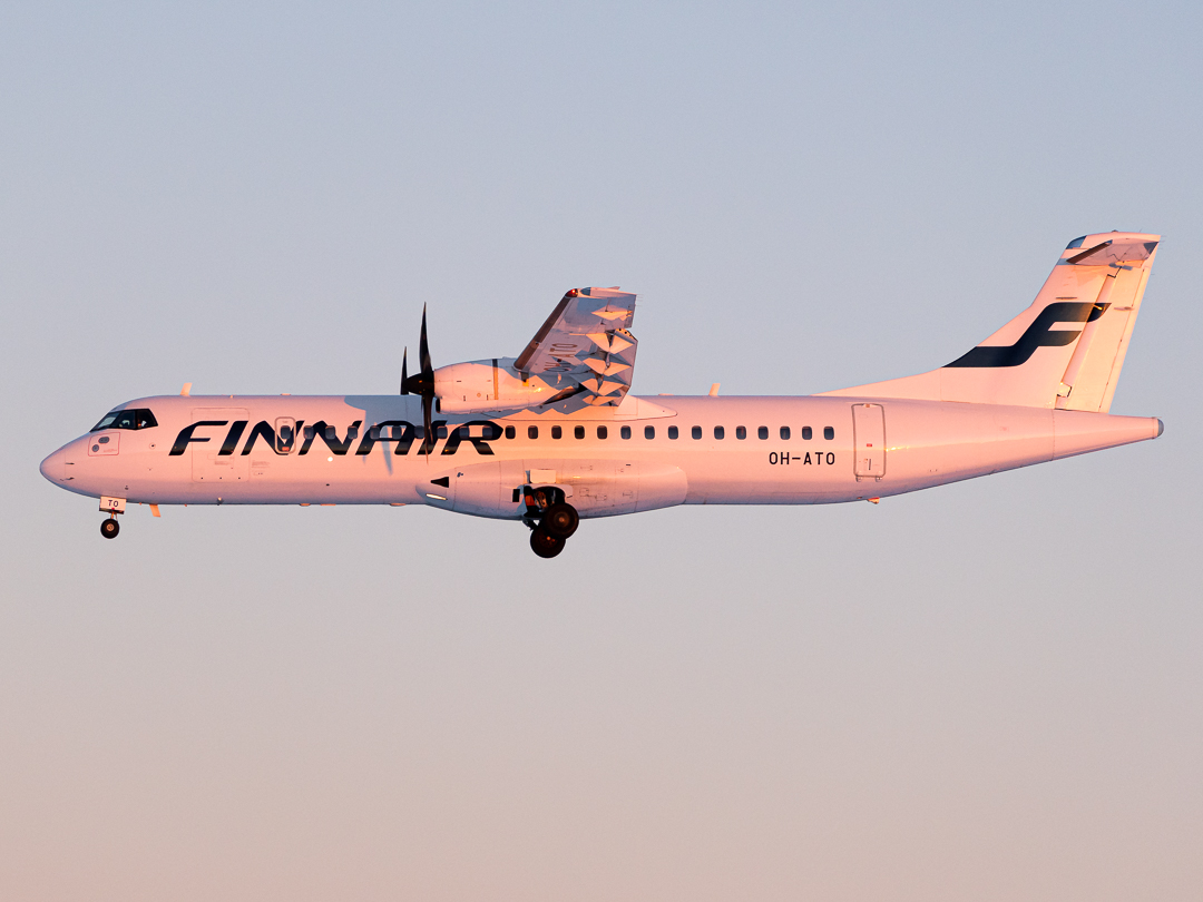 Full size: Finnair ATR 72-500 OH-ATO at Riga International Airport